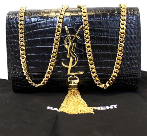 ysl large black purse|ysl black purse with chain.